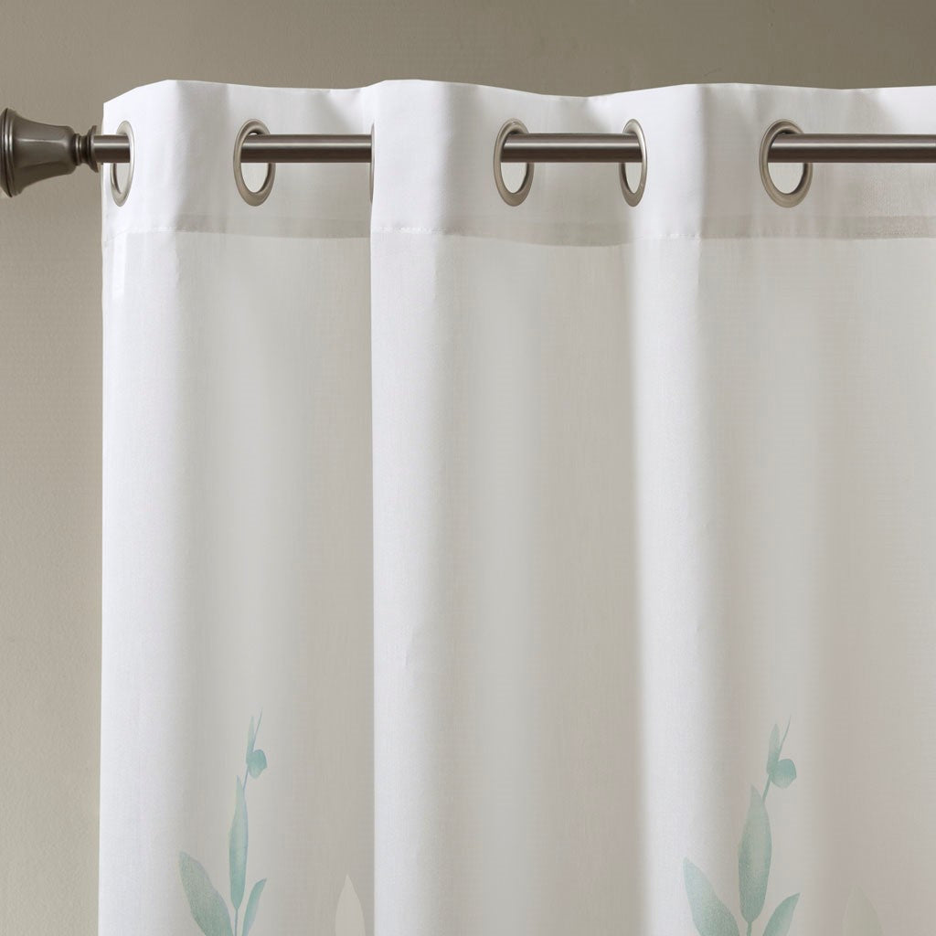 Burnout Printed Curtain Panel Pair(2 Pcs Window Panels)